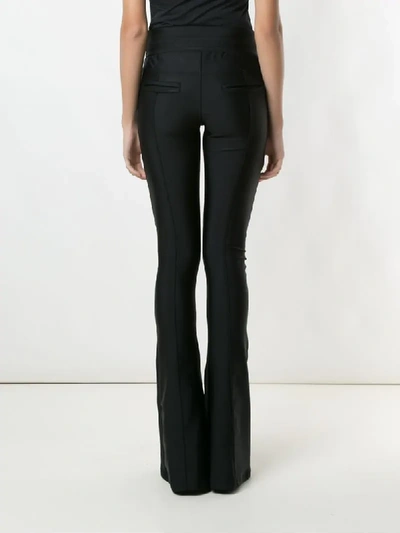 Shop Andrea Bogosian Drawstring Bootcut Trousers In Black