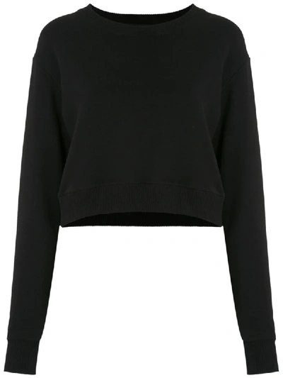 Shop Andrea Bogosian Rayane Cropped Sweatshirt In Black