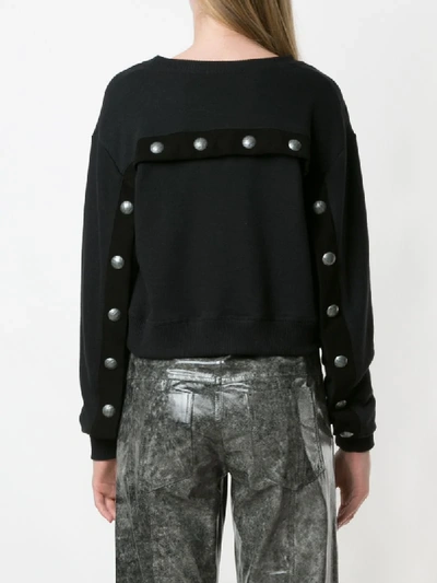 Shop Andrea Bogosian Rayane Cropped Sweatshirt In Black