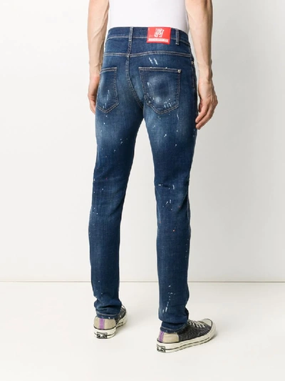 Shop Frankie Morello Distressed Jeans In Blue