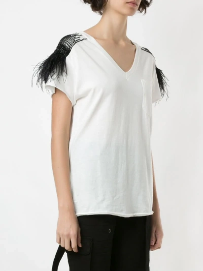 Shop Andrea Bogosian Rooney Embellished T-shirt In White