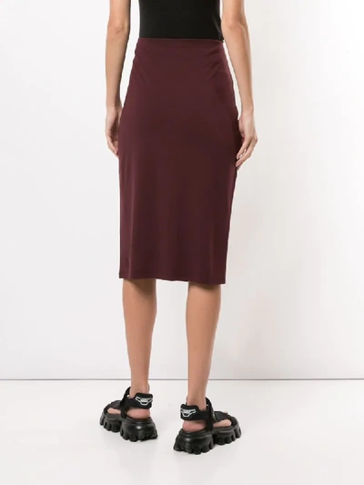 Shop Alexander Wang T Fitted Pencil Skirt In Purple
