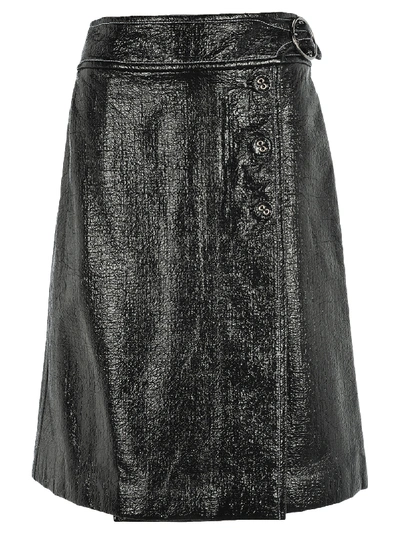Shop Marni Wrap Style Belted Skirt In Black