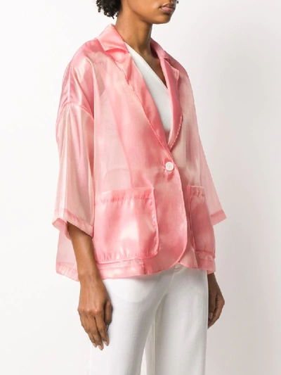 Shop Altea Sheer Organza Jacket In Pink
