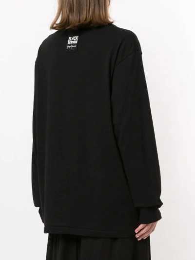 Shop Yohji Yamamoto Graffiti Face Print T-shirt In Black
