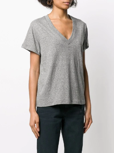 Shop Current Elliott T-shirt Mit V-ausschnitt In Grey