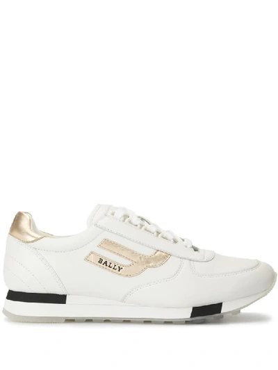 Shop Bally Lace-up Low-top Sneakers In White