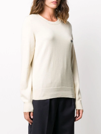 Shop Apc Long-sleeve Fitted Jumper In Neutrals