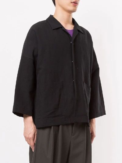 Shop Kazuyuki Kumagai Kimono Sleeve Jacket In Black