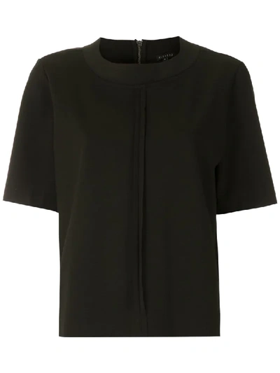 Shop Alcaçuz Pintucked T-shirt In Black