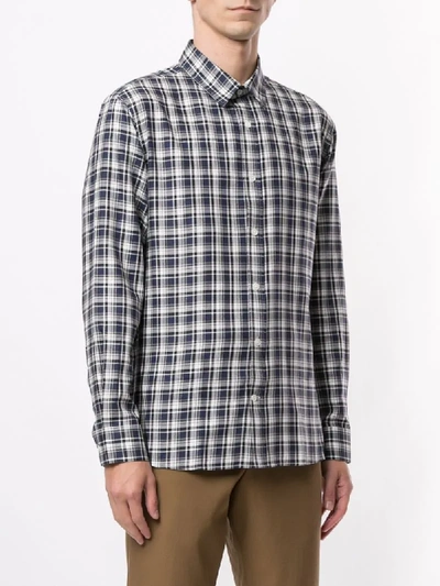 Shop Cerruti 1881 Checked Long Sleeved Shirt In Blue