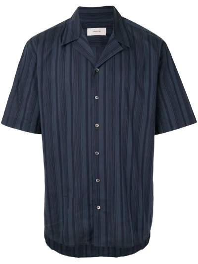 Shop Cerruti 1881 Short Sleeved Striped Shirt In Blue