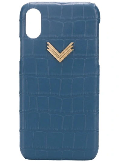Shop Manokhi X Velante Iphone X/xs Phone Case In Blue