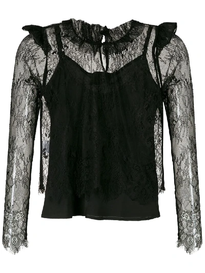 Shop Andrea Bogosian Ryn Couture Blouse In Black