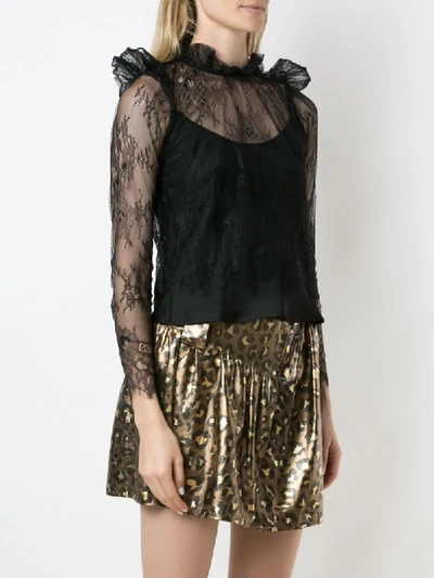 Shop Andrea Bogosian Ryn Couture Blouse In Black