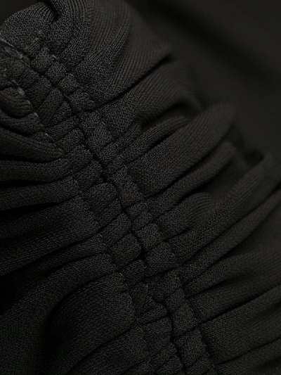 Shop Versace Structured-shoulder Fitted Mini-dress In Black