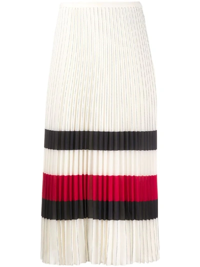 Shop Tommy Hilfiger Pleated Mid-length Skirt In Neutrals