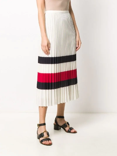 Shop Tommy Hilfiger Pleated Mid-length Skirt In Neutrals