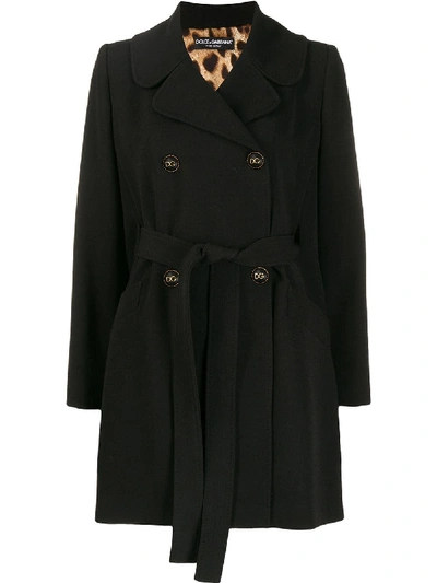 Shop Dolce & Gabbana Coat In Nero