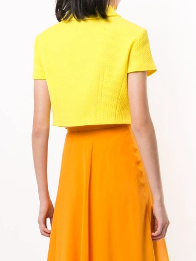 Shop Paule Ka Cropped-jacke Mit Reissverschluss In Yellow