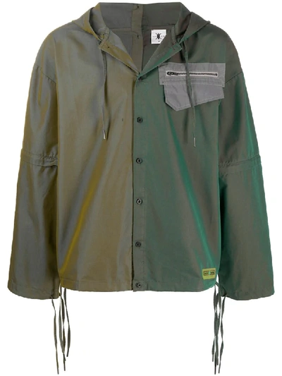 Shop Daily Paper Hemo Shirt Jacket In Green