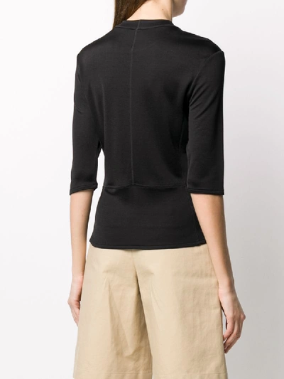 Shop Filippa K Margot 3/4 Sleeve T-shirt In Black