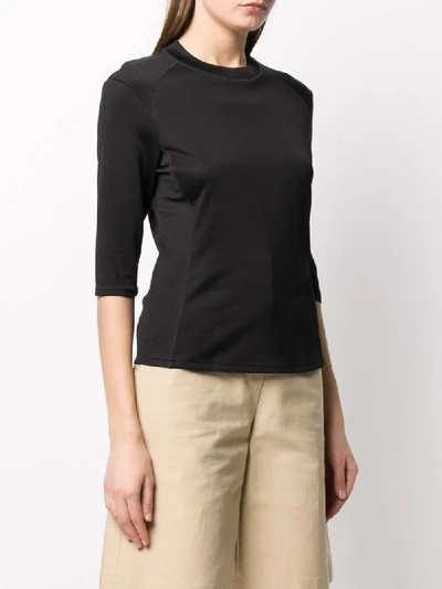 Shop Filippa K Margot 3/4 Sleeve T-shirt In Black