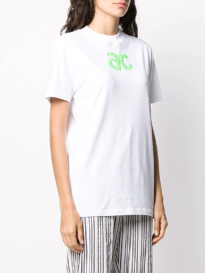 Shop Courrèges Ac T-shirt In White