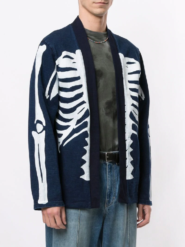 mens skeleton cardigan