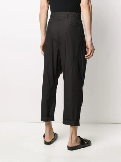 Shop Andrea Ya'aqov High-waisted Cropped Trousers In Black
