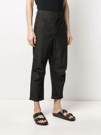 Shop Andrea Ya'aqov High-waisted Cropped Trousers In Black