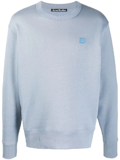 Shop Acne Studios Cotton Oversized Sweater In Blue
