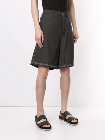 Shop Giorgio Armani Knee-length Shorts In Grey