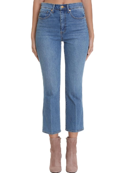 Shop Tory Burch Jeans In Cyan Denim In Anni Wash