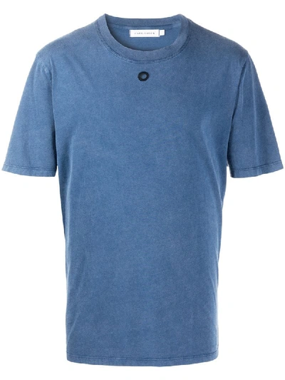 Shop Craig Green Eyelet-detail Acid-washed T-shirt In Blue
