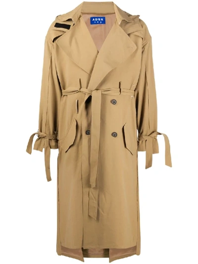 Shop Ader Error Trenchcoat Im Oversized-look In Neutrals