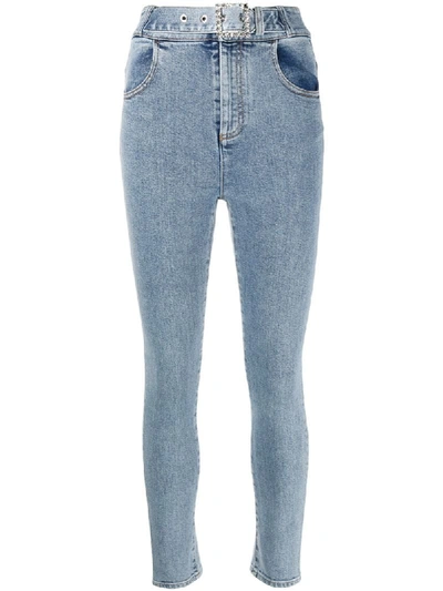 Shop Alessandra Rich High Rise Skinny Jeans In Blue