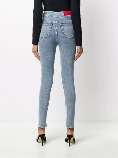 Shop Alessandra Rich High Rise Skinny Jeans In Blue