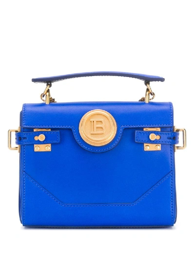 Shop Balmain B-buzz Crossbody Bag In Blue