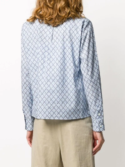 Shop Weekend Max Mara Graphic Print Shirt In White