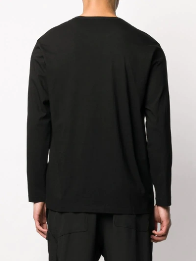 Shop Yohji Yamamoto Script-print T-shirt In Black