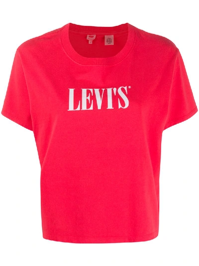 Shop Levi's Graphic Varsity T-shirt In Pink