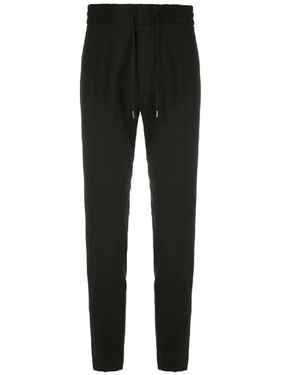 Shop Hugo Slim-fit Elasticated Trousers In Black