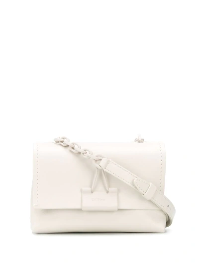 Shop Off-white Small Binder Clip Shoulder Bag In White