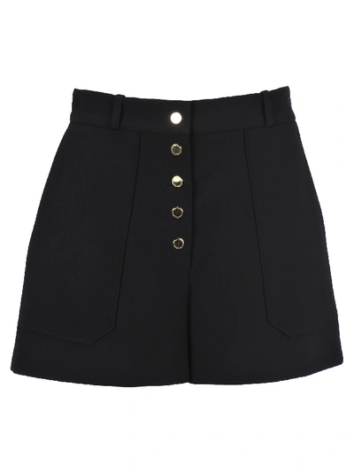 Shop Stella Mccartney Gold Button Shorts In Nero