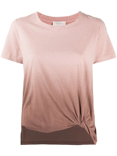 Shop Zanone Tonal Gradient Print T-shirt In Pink