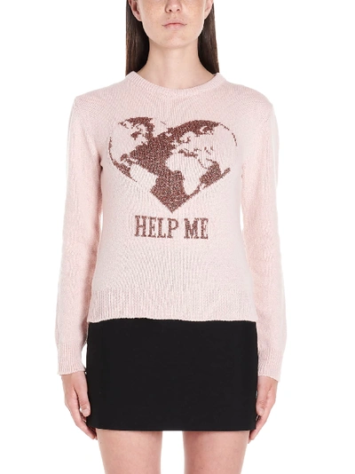 Shop Alberta Ferretti Help Me Sweater In Rosa