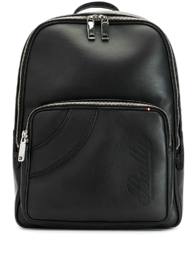 Shop Bally Rucksack Mit Logo-prägung In Black