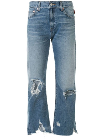 Shop Denimist Joni Distressed Jeans In Blue