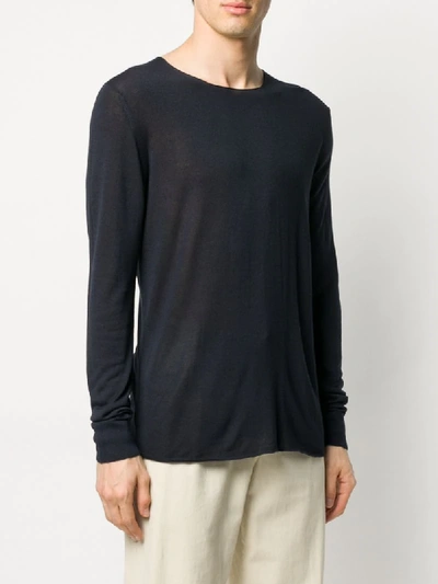 Shop Roberto Collina Fine-knit Loose-fit Jumper In Blue